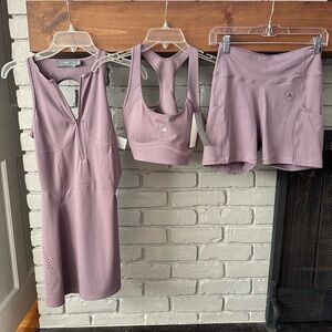 Stella McCartney Women's Mauve Midi Dress, Bra and Shorts (36 = size 4)